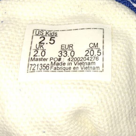 VANS OLD SKOOL Boys NEW Reflective Checkered Flame Blue Sneakers - sz. 2 1/2Y - Picture 6 of 6